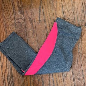 Pink mesh workout capris